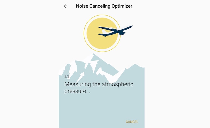 UI screen for Atmospheric Pressure Optimising