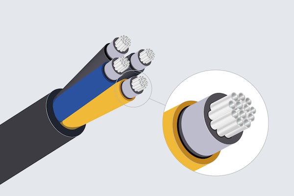 Illustration of balanced audio cable