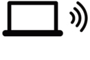 Diagram of laptop with pairing waves to right side