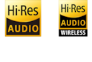 Logos of Hi-Res Audio & Hi-Res Audio wireless