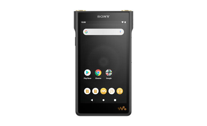 Front view of WM1AM2 Walkman showing Android™ UI